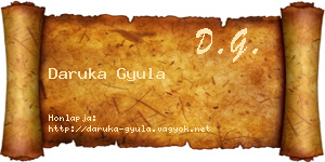 Daruka Gyula névjegykártya